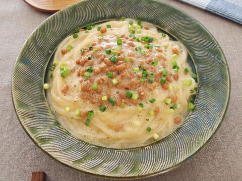 ふわとろ納豆の冷やしうどん